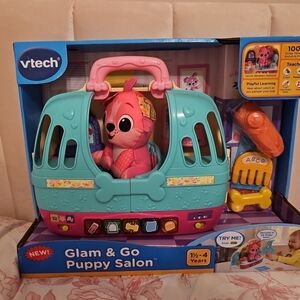 VTech Glam and Go Puppy Salon and Carrier With Grooming Tools - New In Box
